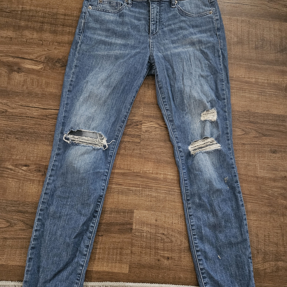 GAP Women's Ripped Blue Skinny Jeans